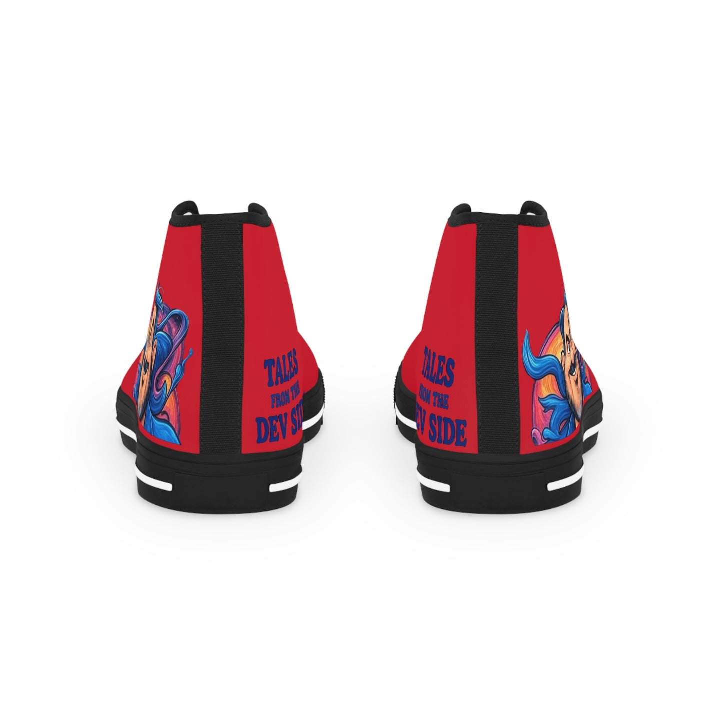 Stylish High Top Sneakers for Fun and Casual Wear, Unique Gift for Him, Trendy Athletic Shoes, Vibrant Red Color, Perfect for Every Occasion