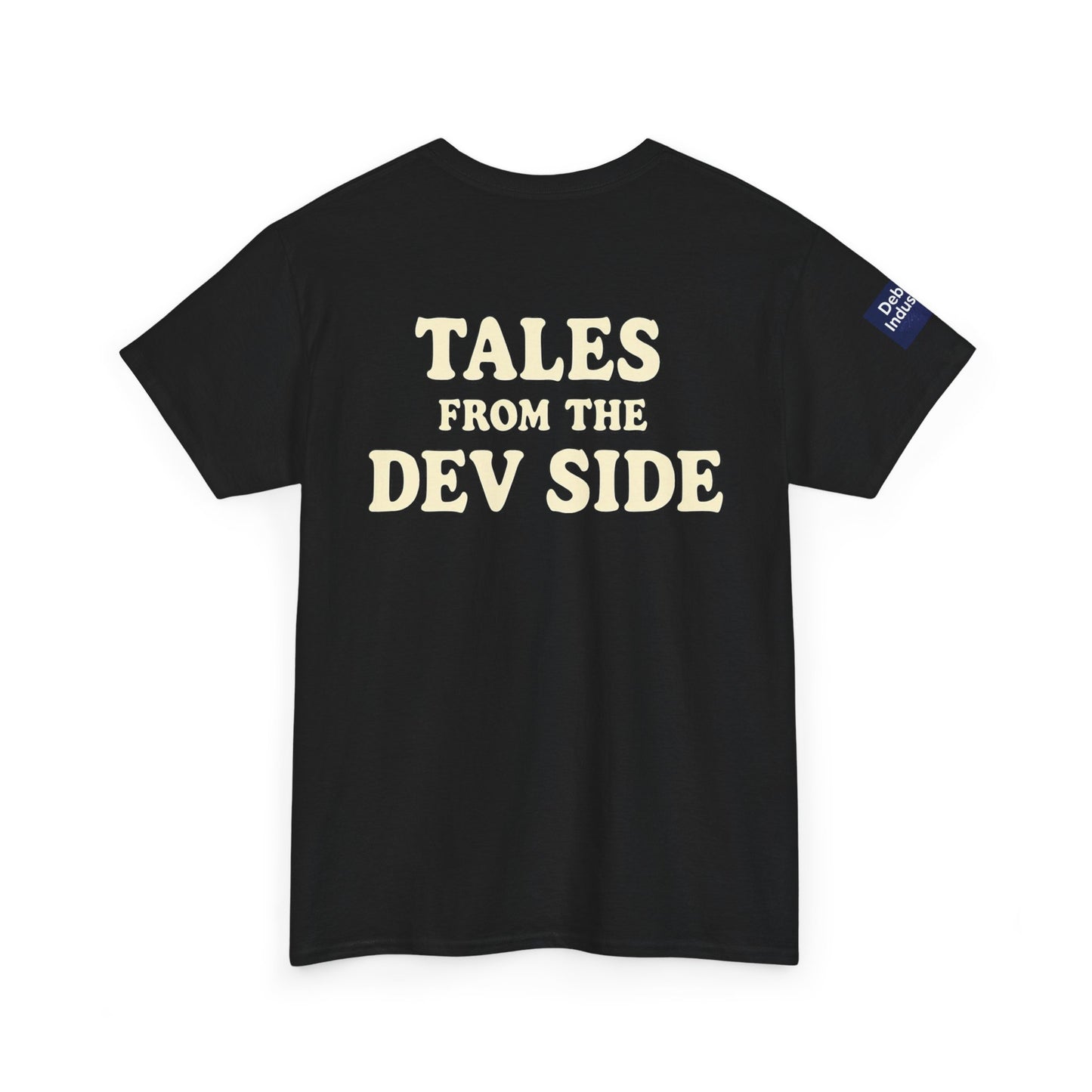 Geeky Unisex Heavy Cotton Tee - "Tales from the Dev Side" Graphic Tee, Developer Gift, Programmer Shirt, Tech Humor Tee, Coding Apparel
