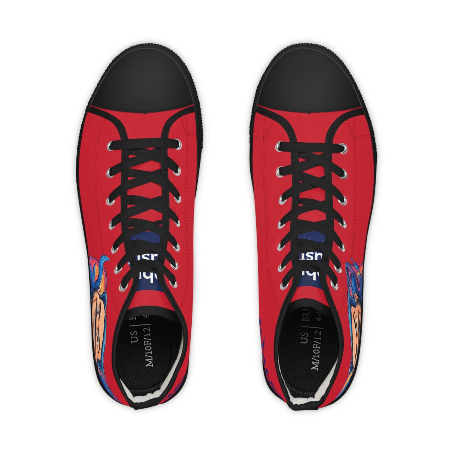Stylish High Top Sneakers for Fun and Casual Wear, Unique Gift for Him, Trendy Athletic Shoes, Vibrant Red Color, Perfect for Every Occasion