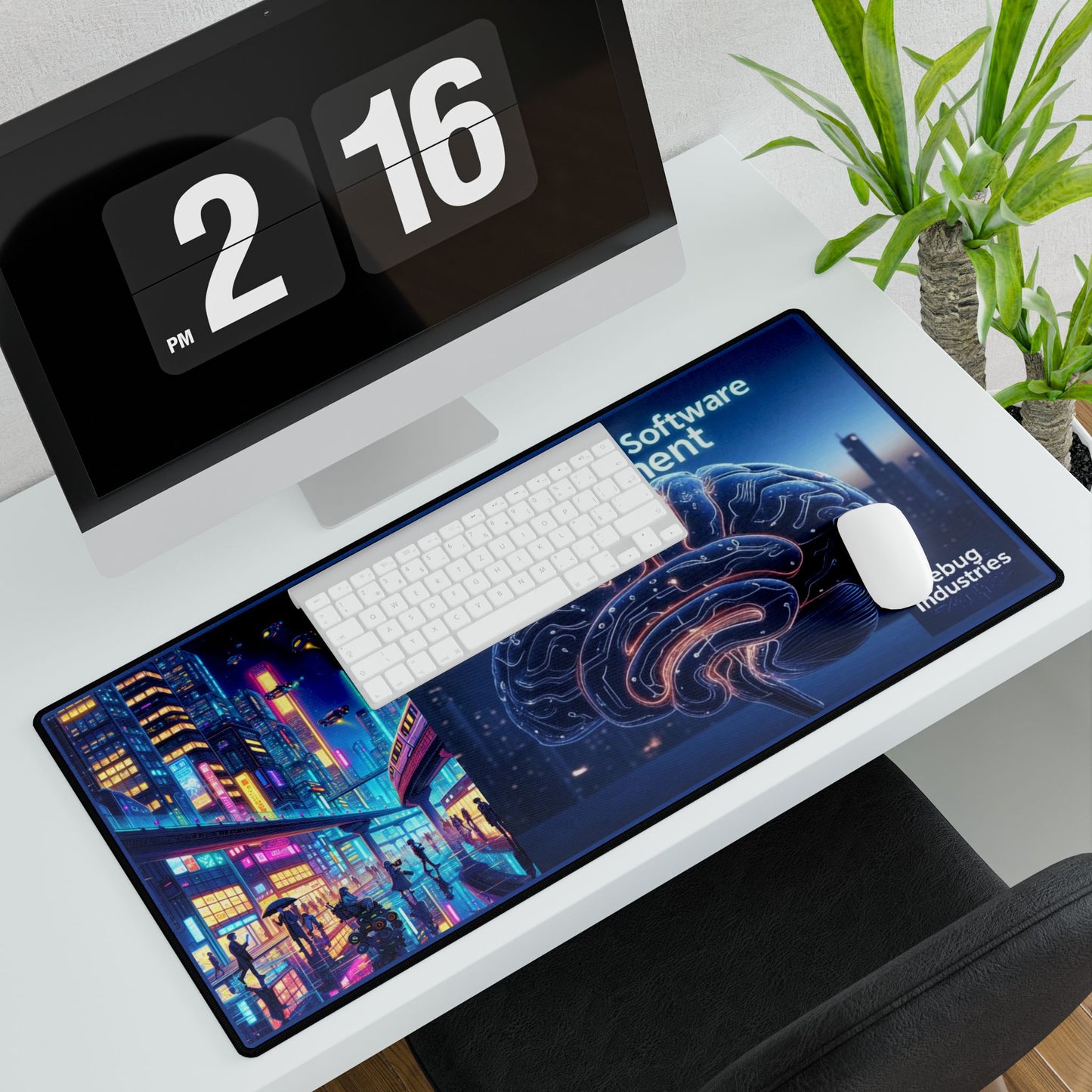 AI-Themed Desk Mat for Developers, Gaming, Office Decor, Gift for Programmers, Effective AI Desk Accessory