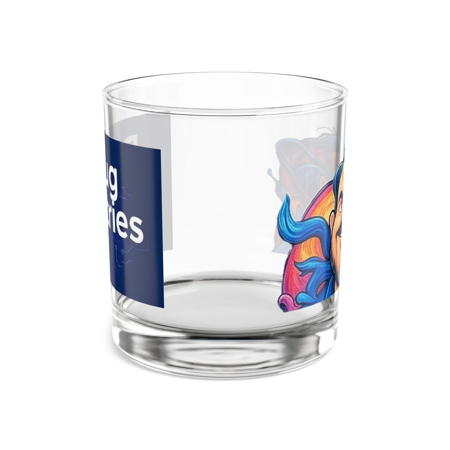 Whimsical Character Rocks Glass, 10oz - Personalized Gift for Drink Lovers, Unique Barware, Housewarming, Birthday, Funny Gift