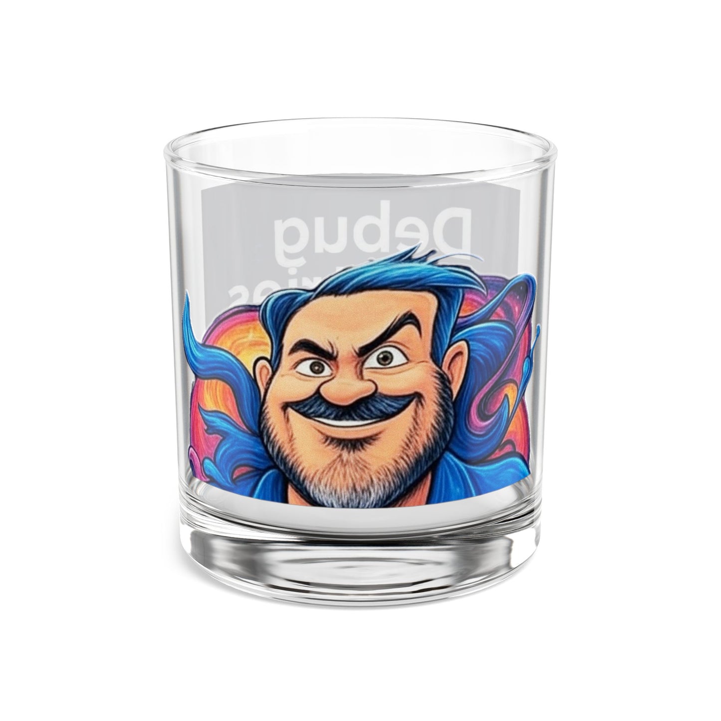 Whimsical Character Rocks Glass, 10oz - Personalized Gift for Drink Lovers, Unique Barware, Housewarming, Birthday, Funny Gift