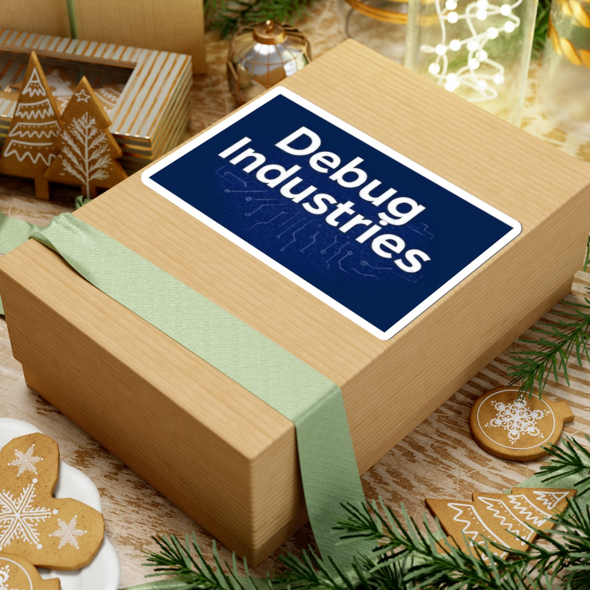 Tech-Inspired Kiss-Cut Stickers, Debug Industries Laptop Decor, Geeky Gifts, Tech Stickers for Developers, Customizable Vinyl Decals