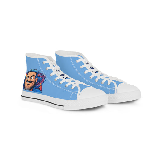 Stylish Men's High Top Sneakers with Unique Art, Trendy Footwear, Custom Sneaker Gift, Casual Sneakers, Art-Inspired High Tops