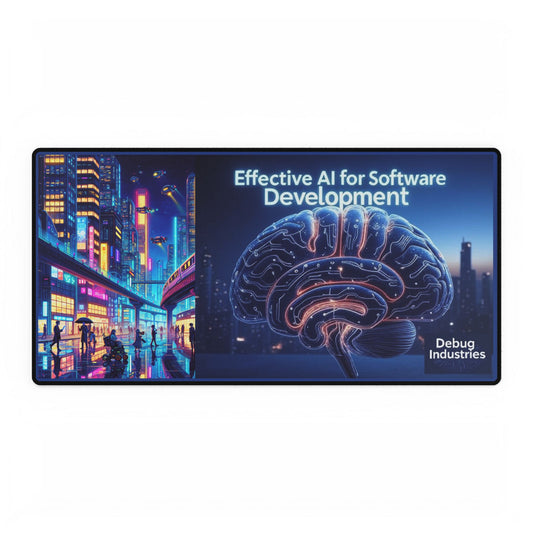 AI-Themed Desk Mat for Developers, Gaming, Office Decor, Gift for Programmers, Effective AI Desk Accessory