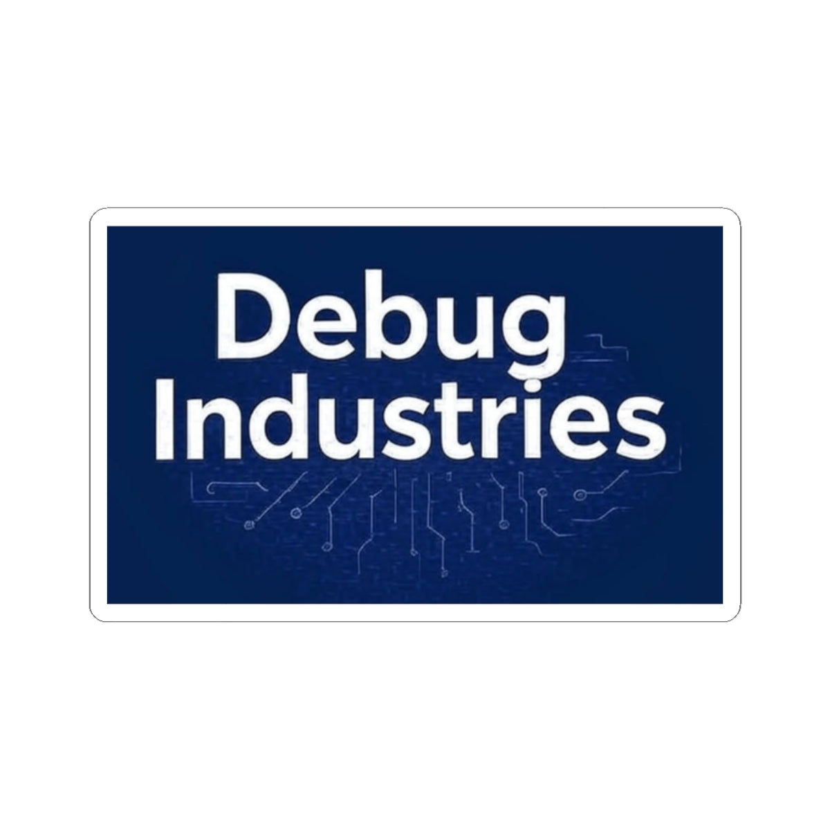 Tech-Inspired Kiss-Cut Stickers, Debug Industries Laptop Decor, Geeky Gifts, Tech Stickers for Developers, Customizable Vinyl Decals