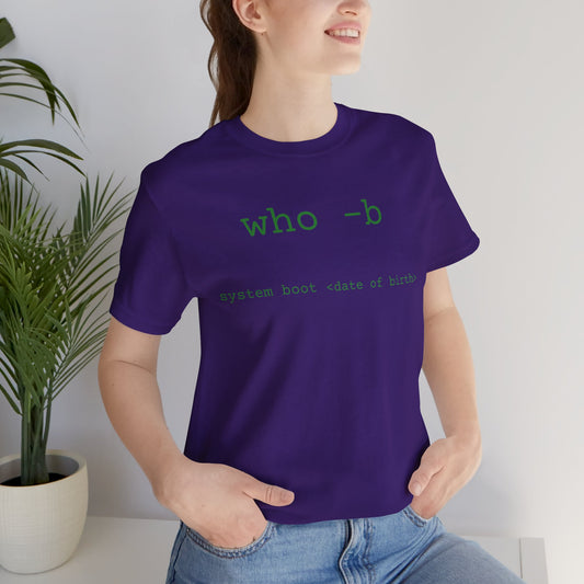 Linux Command Prompt Birthday Unisex Tee, Customizable Tech Tee, Programmer Gift Shirt, Computer Geek Birthday Shirt, Personalized Unix Tee